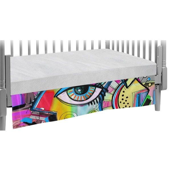 Custom Abstract Eye Painting Crib Skirt