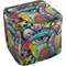 Abstract Eye Painting Cube Pouf Ottoman (Top)