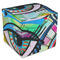 Abstract Eye Painting Cube Favor Gift Box - Front/Main