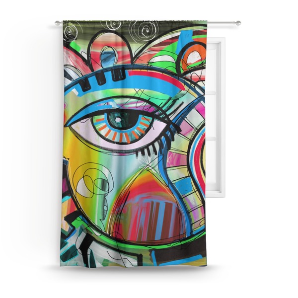 Custom Abstract Eye Painting Curtain