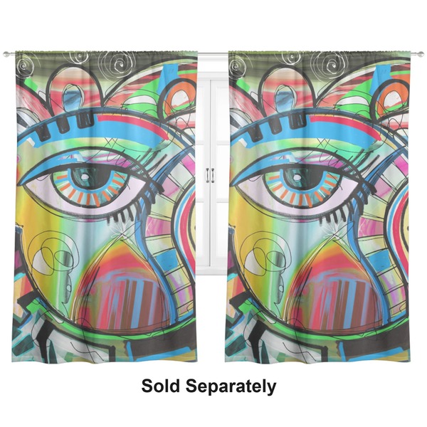 Custom Abstract Eye Painting Curtain Panel - Custom Size