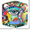 Abstract Eye Painting Custom Shape Iron On Patches - L - APPROVAL