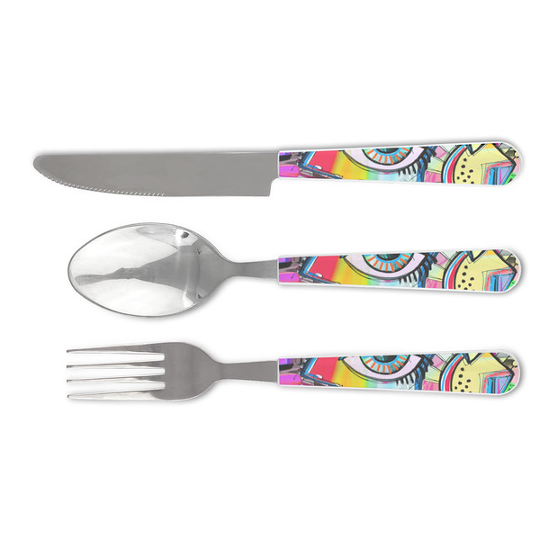 Custom Abstract Eye Painting Cutlery Set