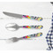 Abstract Eye Painting Cutlery Set - w/ PLATE