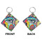 Abstract Eye Painting Diamond Keychain (Front + Back)
