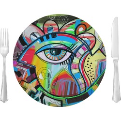 Abstract Eye Painting 10" Glass Lunch / Dinner Plates - Single or Set