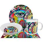 Abstract Eye Painting Dinner Set - Single 4 Pc Setting