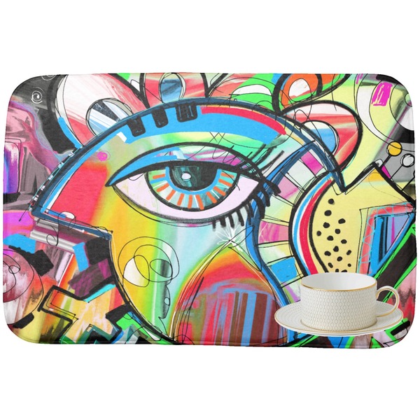 Abstract Eye Painting Dish Drying Mat