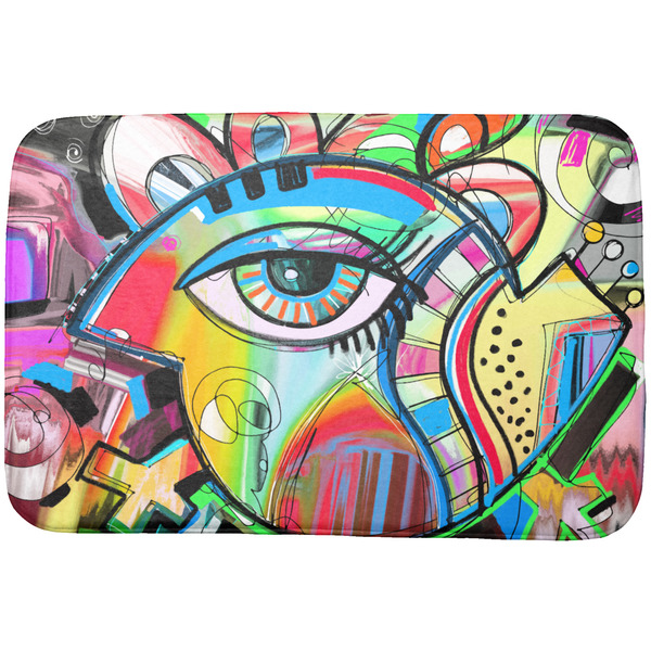 Custom Abstract Eye Painting Dish Drying Mat