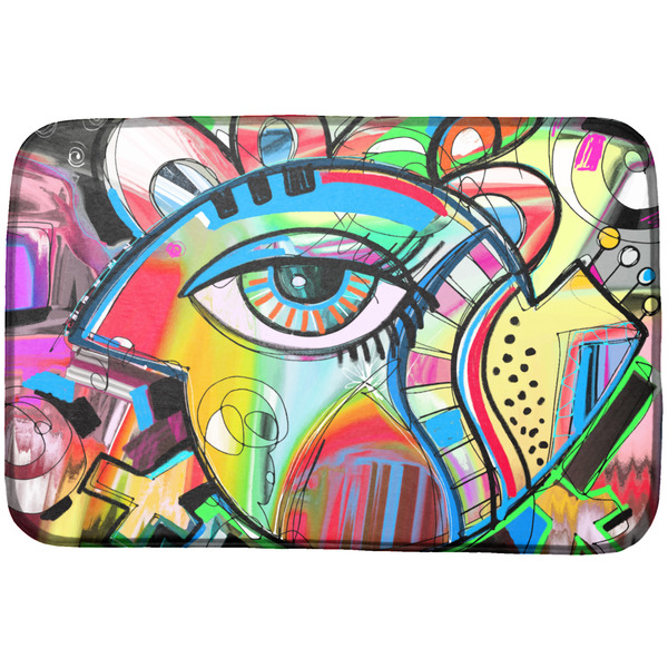Custom Abstract Eye Painting Dish Drying Mat