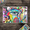 Abstract Eye Painting Disposable Paper Placemat - In Context