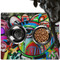 Abstract Eye Painting Dog Food Mat - Large LIFESTYLE