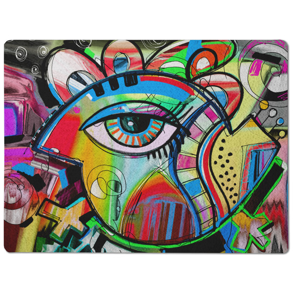Abstract Eye Painting Dog Food Mat - Medium without bowls
