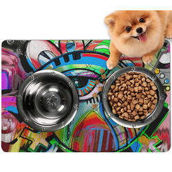 Abstract Eye Painting Dog Food Mat - Small