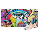 Abstract Eye Painting Dog Towel