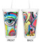 Abstract Eye Painting Double Wall Tumbler with Straw - Approval