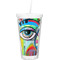 Abstract Eye Painting Double Wall Tumbler with Straw (Personalized)
