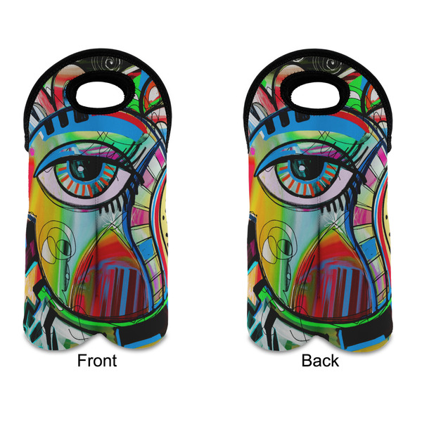 Abstract Eye Painting Double Wine Tote - APPROVAL (new)