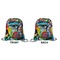 Abstract Eye Painting Drawstring Backpack Front & Back Small