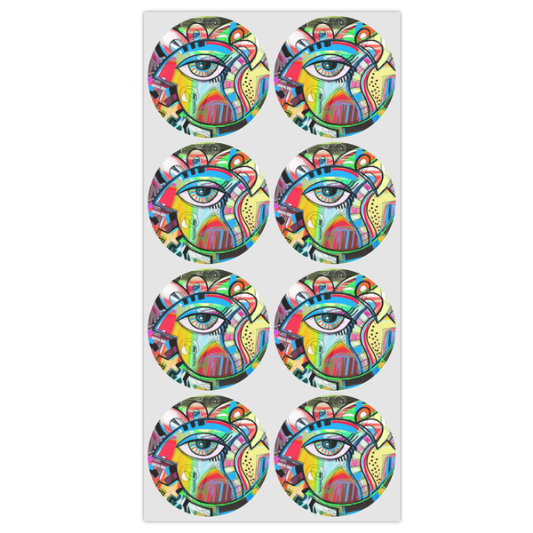 Abstract Eye Painting Drink Topper - Medium - Set of 12