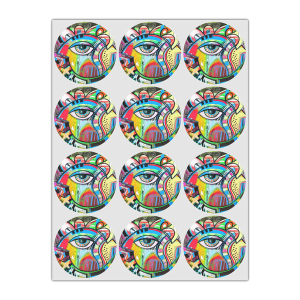 Abstract Eye Painting Drink Topper - Small - Set of 12