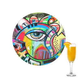 Abstract Eye Painting Printed Drink Topper - 2.15"