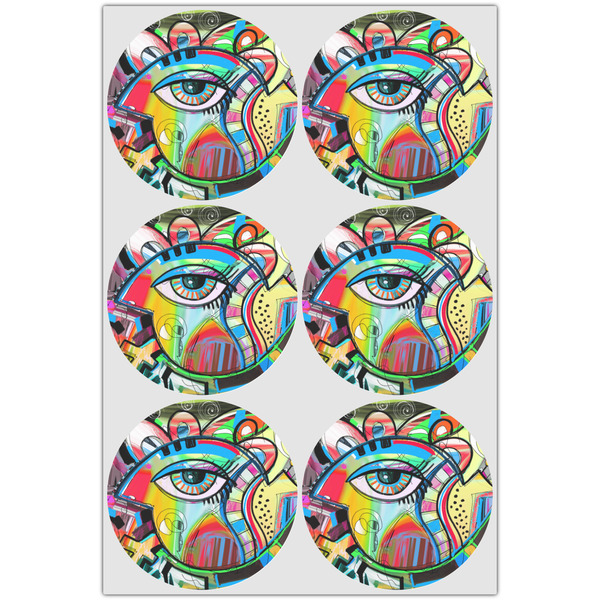 Abstract Eye Painting Drink Topper - XLarge - Set of 6