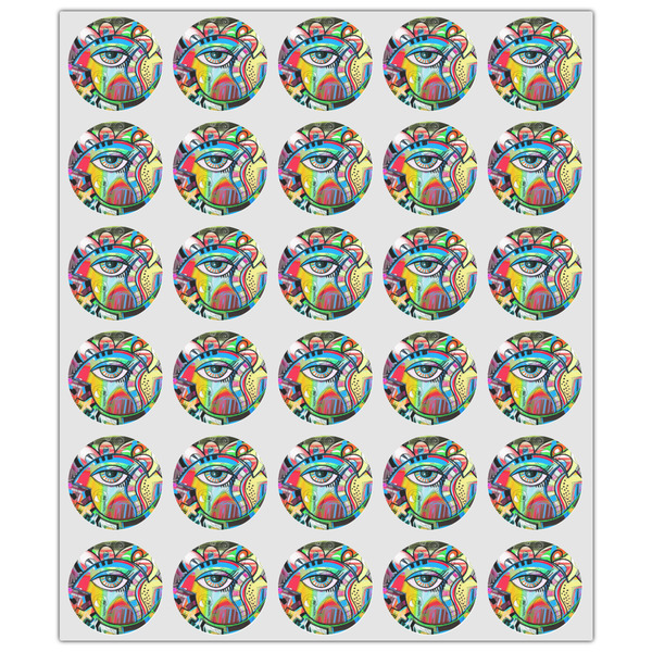 Abstract Eye Painting Drink Topper - XSmall - Set of 30