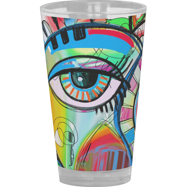 Custom Abstract Eye Painting Pint Glass - Full Color