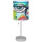 Abstract Eye Painting Drum Lampshade with base included