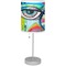 Abstract Eye Painting Lamp with Drum Shade