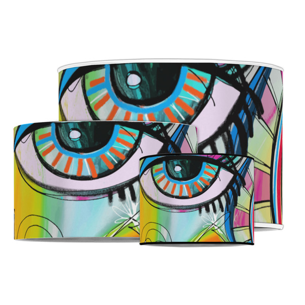 Abstract Eye Painting Drum Lampshades - MAIN