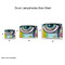 Abstract Eye Painting Drum Lampshades - Sizing Chart