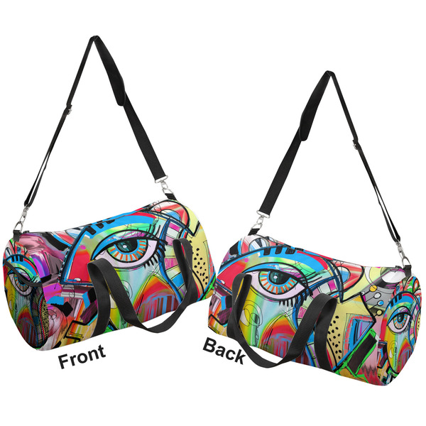 Abstract Eye Painting Duffle bag large front and back sides