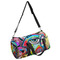 Abstract Eye Painting Duffle bag with side mesh pocket