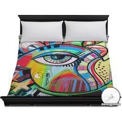 Abstract Eye Painting Duvet Cover - King