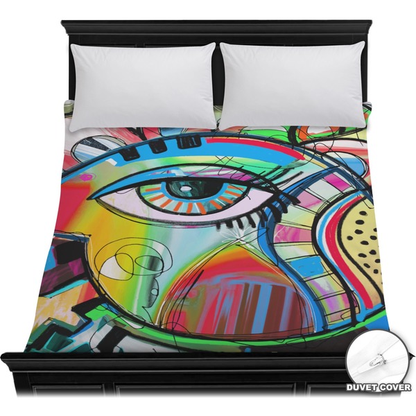 Custom Abstract Eye Painting Duvet Cover - Full / Queen