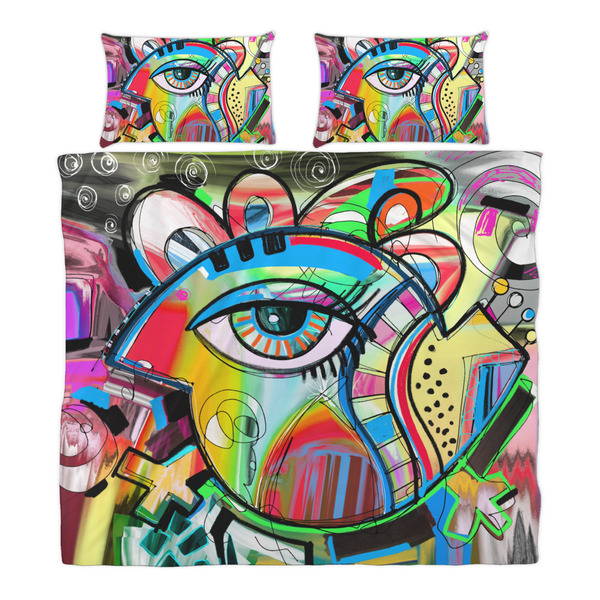 Abstract Eye Painting Duvet Cover Set - King - Alt Approval