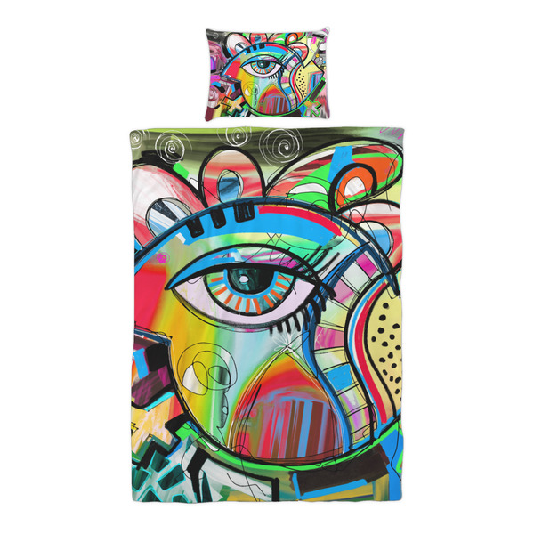 Abstract Eye Painting Duvet Cover Set - Twin XL - Alt Approval