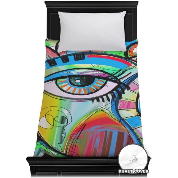 Custom Abstract Eye Painting Duvet Cover - Twin