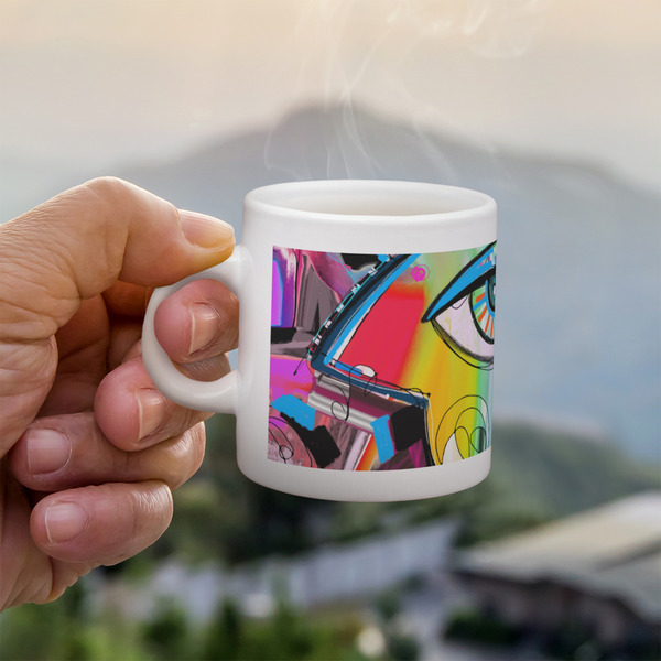 Custom Abstract Eye Painting Single Shot Espresso Cup - Single