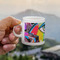 Abstract Eye Painting Espresso Cup - 3oz LIFESTYLE (new hand)