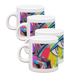 Abstract Eye Painting Single Shot Espresso Cups - Set of 4