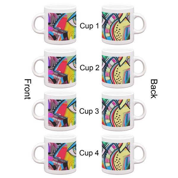 Abstract Eye Painting Espresso Cup Set of 4 - Apvl
