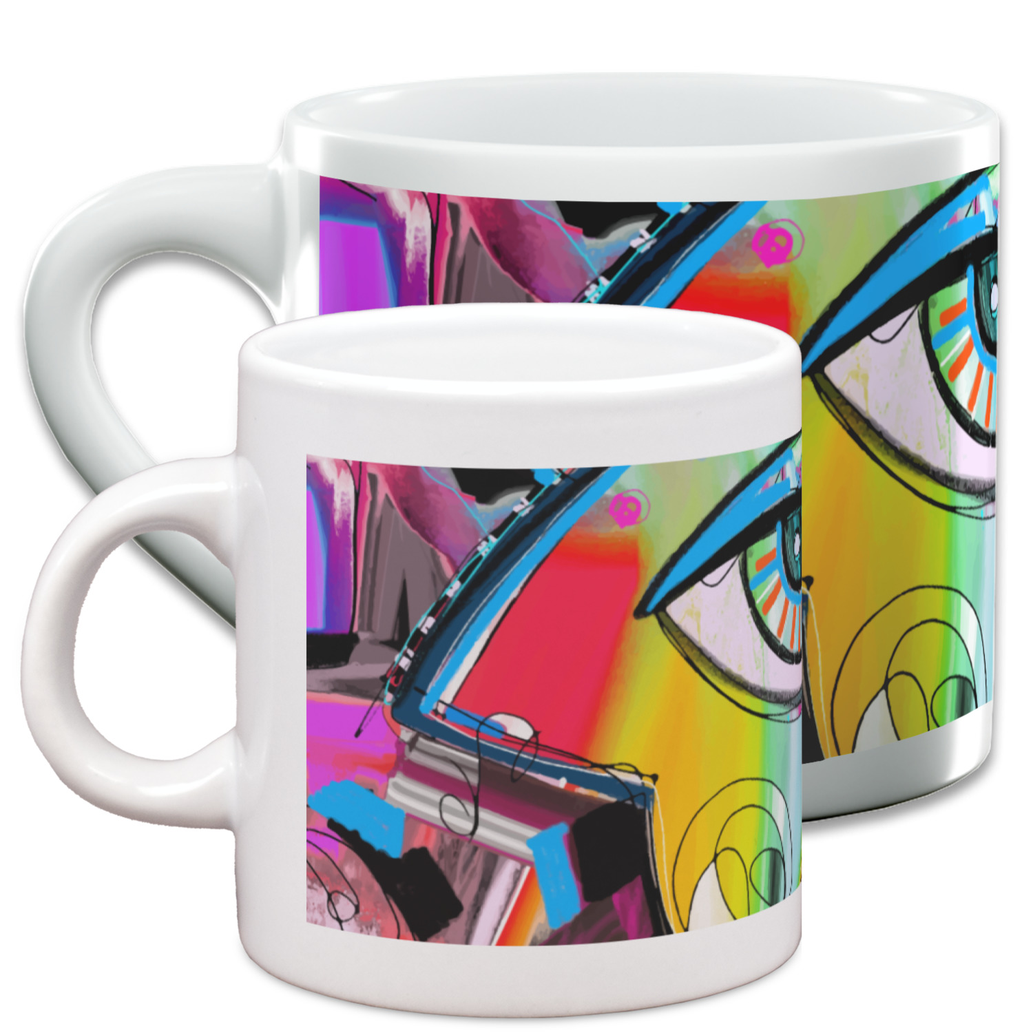 Abstract Eye Painting Espresso Cups - YouCustomizeIt