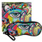 Abstract Eye Painting Eyeglass Case & Cloth Set