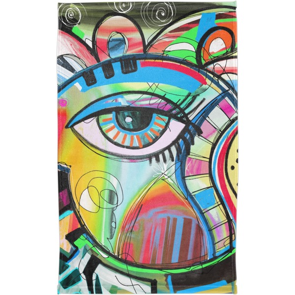 Abstract Eye Painting Finger Tip Towel - Full View