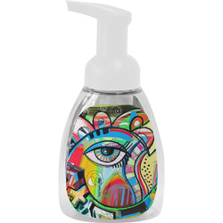 Abstract Eye Painting Foam Soap Bottle - White