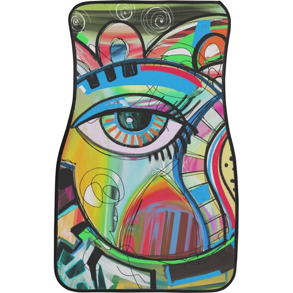 Abstract Eye Painting Front Seat Car Mat