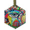 Abstract Eye Painting Flat Glass Ornament - Hexagon